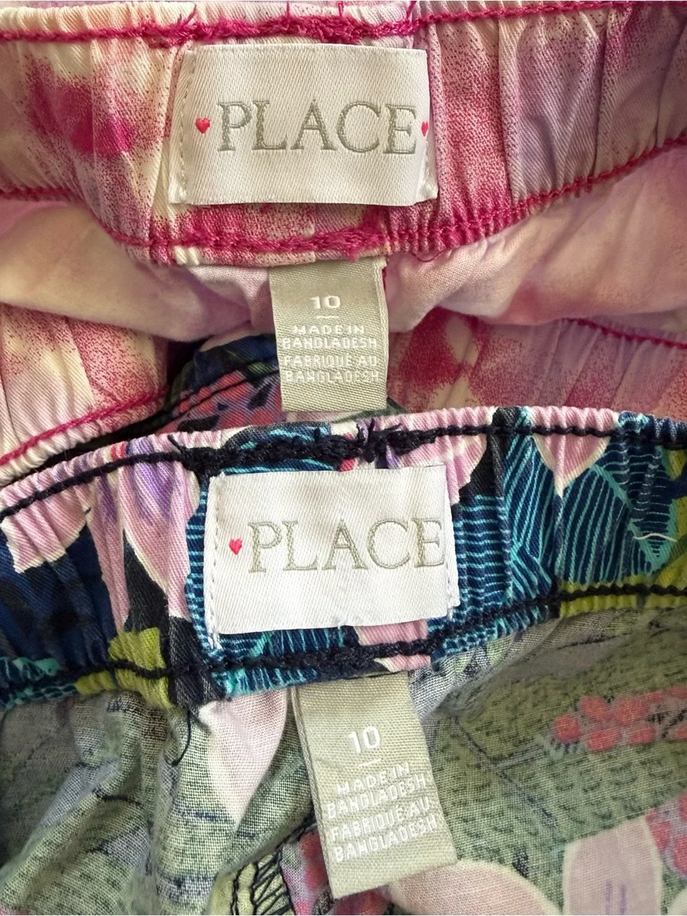 Lot of 2 The Children’s Place Tropical Print & Tie Dye Shorts Girls Size 10